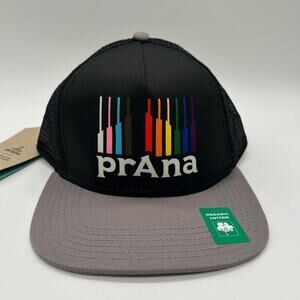 prAna Hat Unisex OS Black Rainbow Vista Trucker Pride Cap Mesh Snapback NEW‎